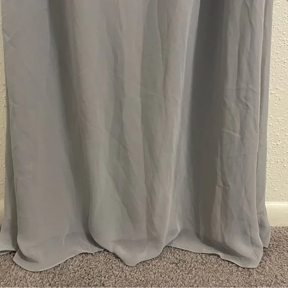 Lulu’s Captivated Light Grey Cowl Neck Maxi Dress - Size 6 - Picture 8 of 15